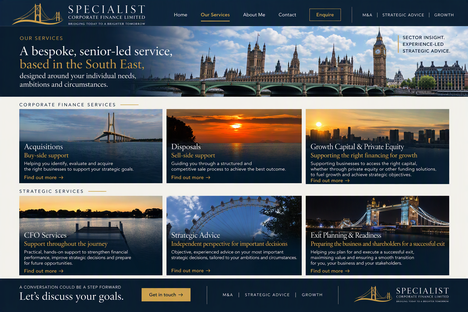 Our Services | Specialist Corporate Finance Limited approved page design